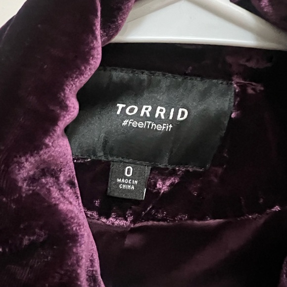 Velvet Moto Jacket Purple Size - Picture 4 of 6